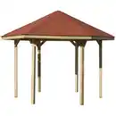 Bild 2 von Weka Pavillon 656 Sparset Gr.1 mit Roten Dachschindeln 326 cm x 376 cm