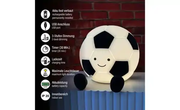 Bild 3 von Fischer-Honsel Fußball-Tischleuchte Kalle