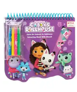 Gabby's Dollhouse Lizenz Malblock mit Schablone, lila