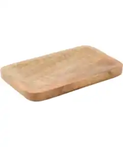 Dekotablett aus Mangoholz, naturfarben