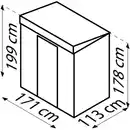 Bild 3 von Globel Metall-Gerätehaus Skillion 64 B x T: 171 cm x 113 cm Silber Metallic