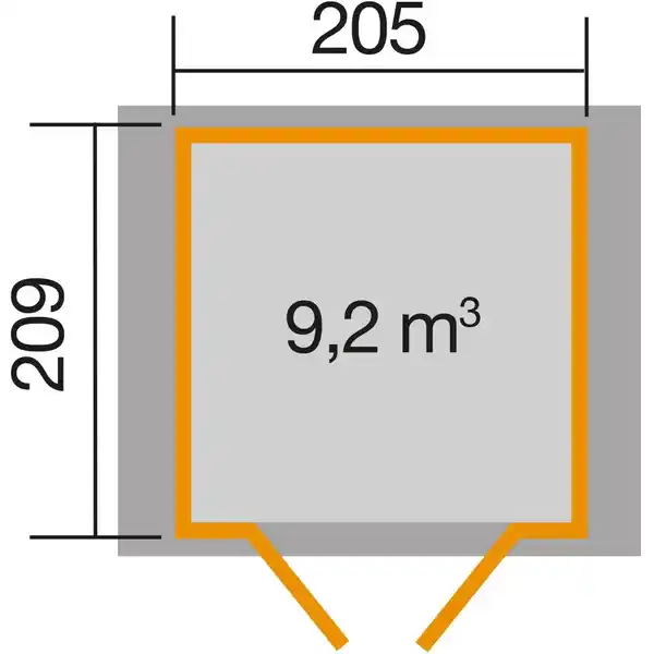 Bild 3 von OBI Outdoor Living Holz-Gartenhaus Monza Satteldach Lasiert 205 cm x 229 cm