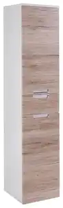 Hochschrank Mars Weiß, Eichefarben, Weiß