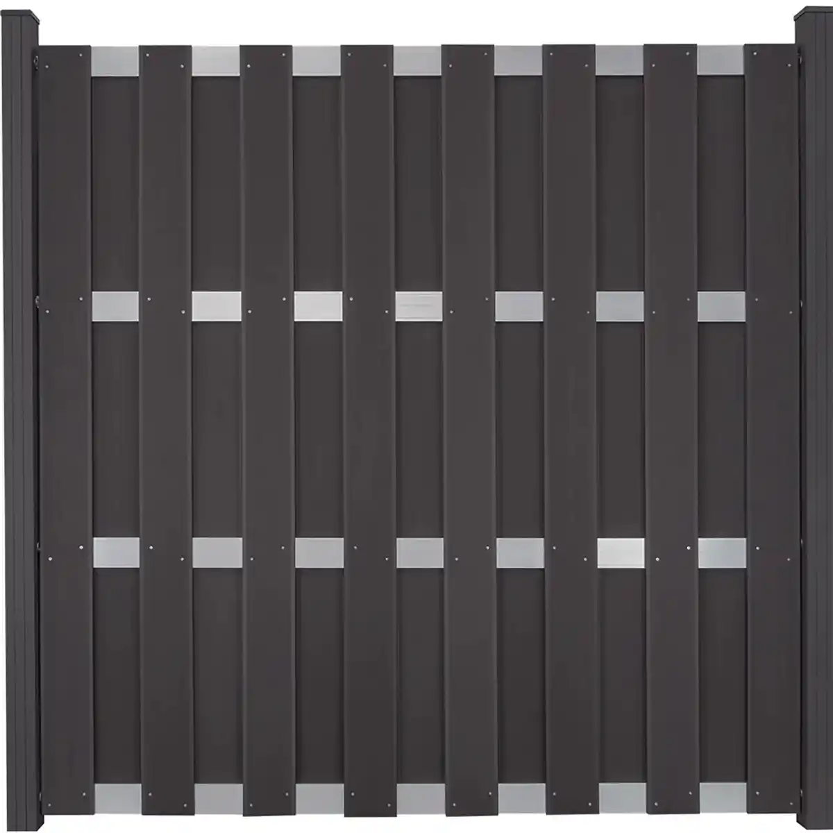 Bild 1 von GroJa Bausatz EV1 Fertigzaun DIY ohne Pfosten 180 cm x 180 cm Anthrazit
