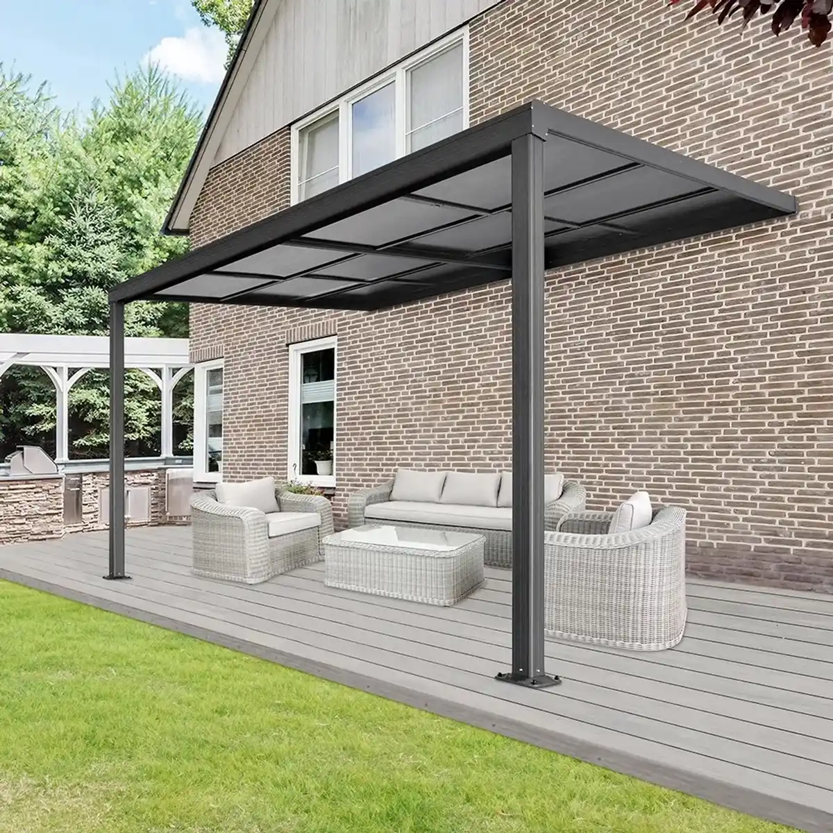 Bild 1 von Floraworld Terrassenüberdachung Air Anthrazit (BxT) 390 cm x 299 cm