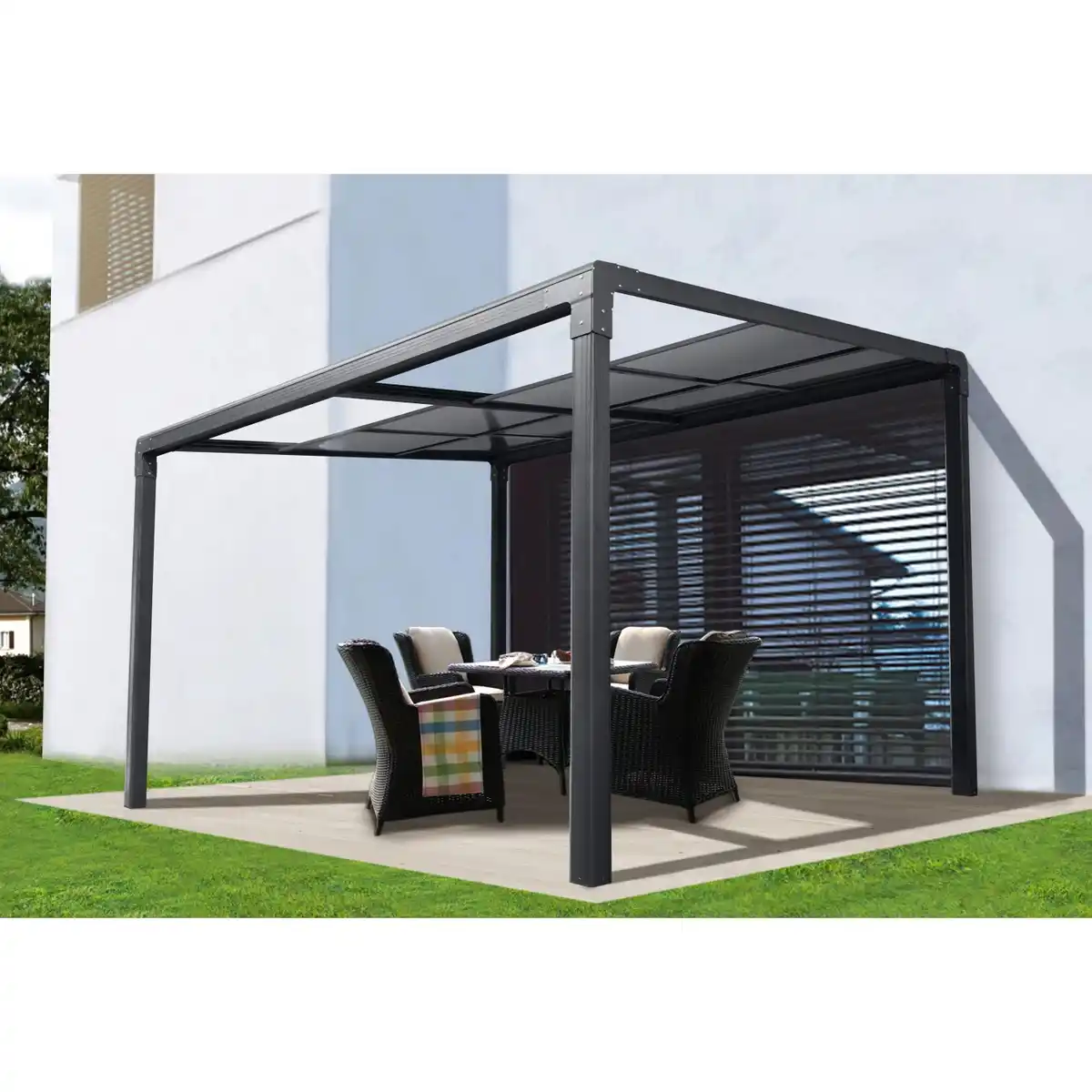 Bild 2 von Floraworld Terrassenüberdachung Air Anthrazit (BxT) 390 cm x 299 cm