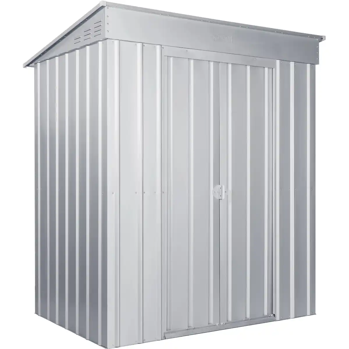 Bild 1 von Globel Metall-Gerätehaus Skillion 64 B x T: 171 cm x 113 cm Silber Metallic