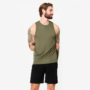 DOMYOS Tank Top Herren atmungsaktiv - khaki