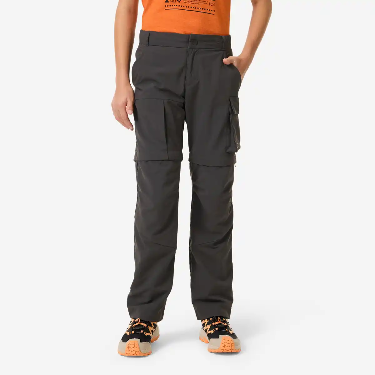 Bild 1 von QUECHUA Zip-Off-Hose Kinder Gr. 122–172 Wandern - MH500 grau