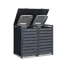 Bild 2 von weka Metall-Mülltonnenbox Gary 2er, Metall, Anthrazit