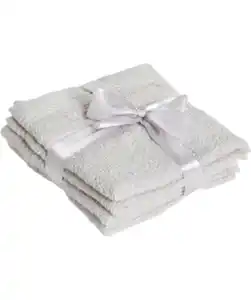 Silberfarbene Gästehandtücher, silber