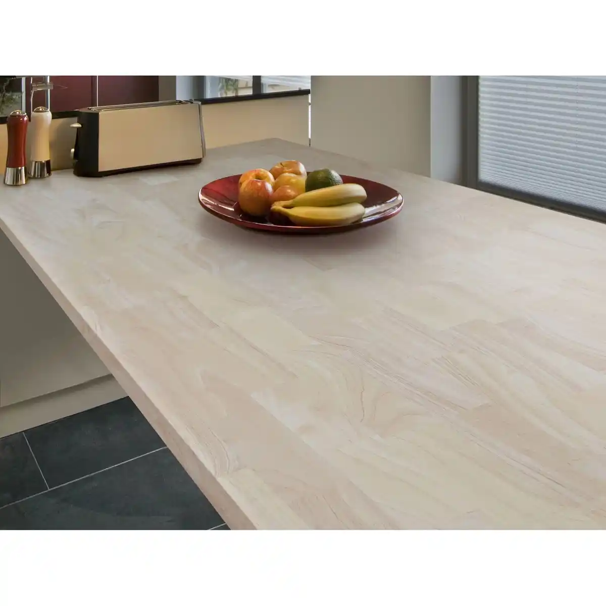 Bild 3 von Arbeitsplatte Gummibaumechtholz (Hevea Rubberwood) 250 cm x 63,5 cm x 2,6 cm