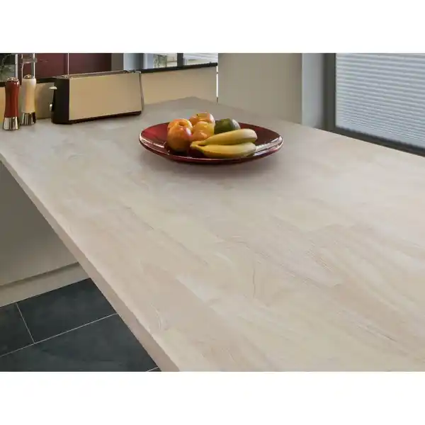 Bild 3 von Arbeitsplatte Gummibaumechtholz (Hevea Rubberwood) 250 cm x 63,5 cm x 2,6 cm