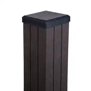 GroJa Fertigzaun Pfosten zum Einbetonieren inkl. Kappe Anthrazit 7 x 7 x 150 cm