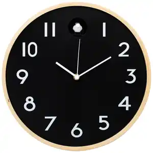 Wanduhr Kukuk Natur/Schwarz, Naturfarben, Schwarz