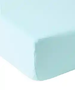 Polycotton-Spannbettlaken, hellblau
