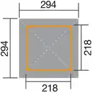Bild 3 von Weka Pavillon Gartenoase 651 Gr. 1 Sparset 294 cm x 294 cm