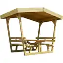 Bild 2 von Weka Gartenlaube Tessin Natur 303 cm x 205 cm