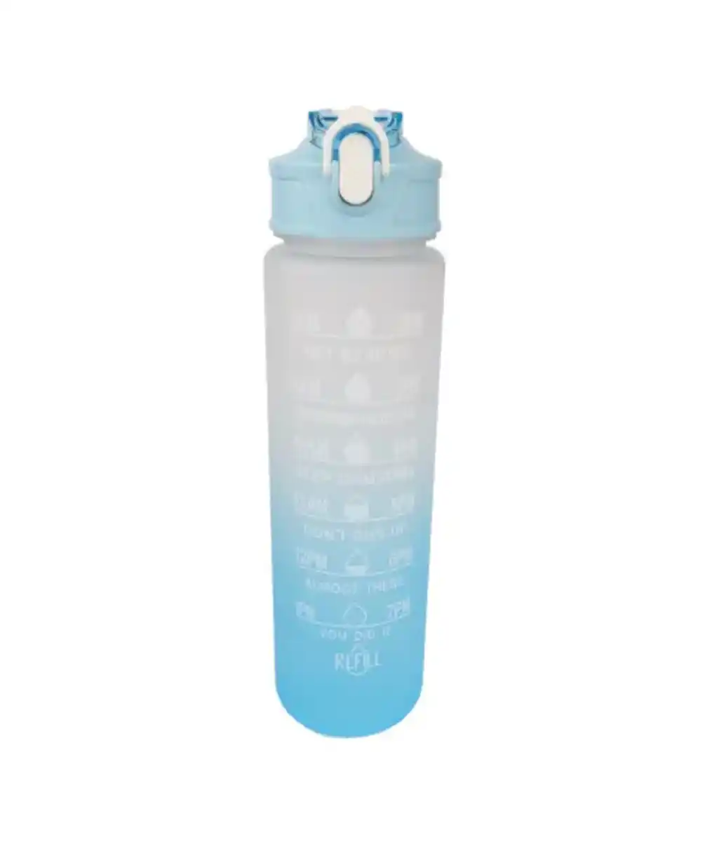 Bild 1 von Trinkflasche mit Zeitskala, hellblau