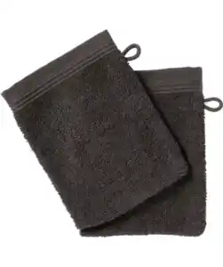 Waschhandschuhe mit Schlaufe, anthrazit