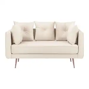 Sofa Luis Beige Samt, Beige