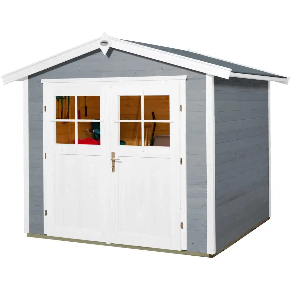 Bild 2 von OBI Outdoor Living Holz-Gartenhaus Monza Satteldach Lasiert 205 cm x 229 cm