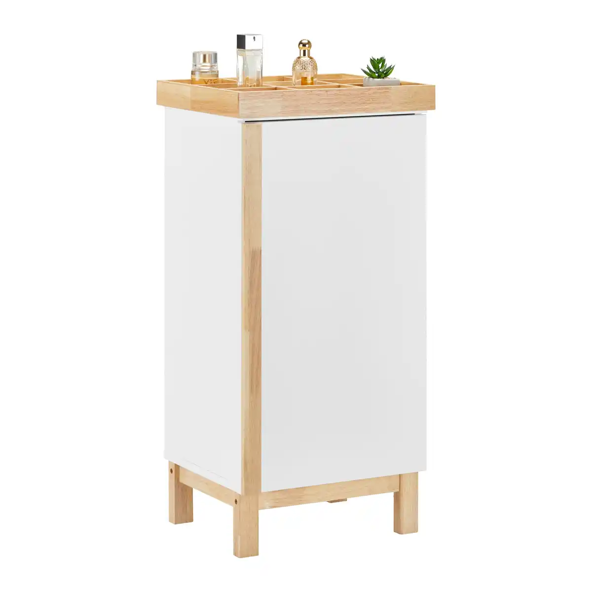 Bild 1 von Unterschrank Rico Weiß/ Naturfarben ca. 42x85x35 cm, Naturfarben, Weiß