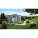 Bild 1 von Biohort Metall-Gerätehaus Europa Dunkelgrau-Metallic 3,5 m²