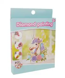 Diamond Painting zum Aufhängen, weiß/lila