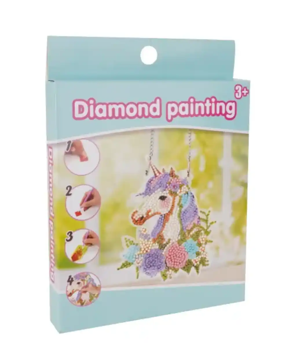 Bild 1 von Diamond Painting zum Aufhängen, weiß/lila