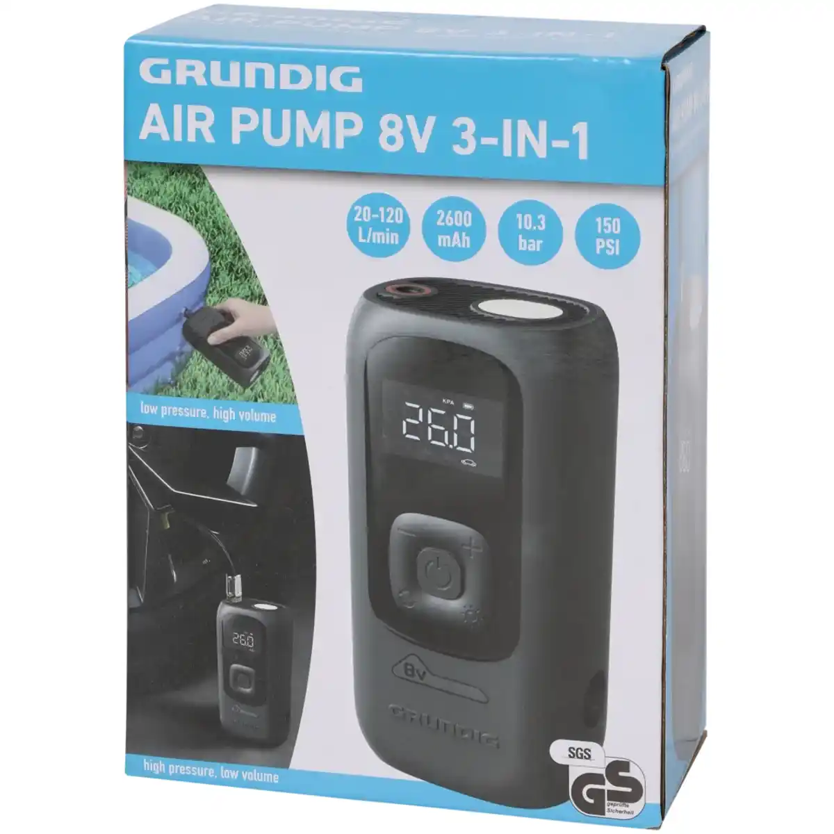 Bild 1 von Grundig 3-in-1-Akku-Luftpumpe
