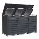 Bild 2 von weka Metall-Mülltonnenbox Gary 3er, Metall, Anthrazit