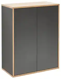 Midischrank "Finn" , anthrazit, Anthrazit, Eichefarben