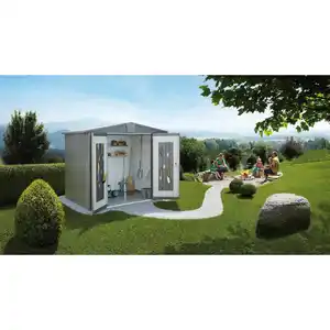 Biohort Metall-Gerätehaus Europa Quarzgrau-Metallic 3,5 m²