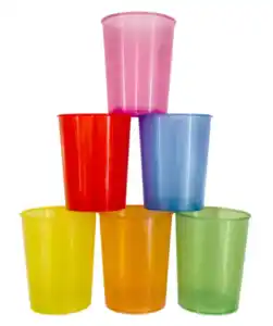Mehrwegbecher mit Knicklicht, bunt