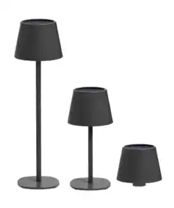 Solar-Tischleuchte 3 in 1, weiß/schwarz