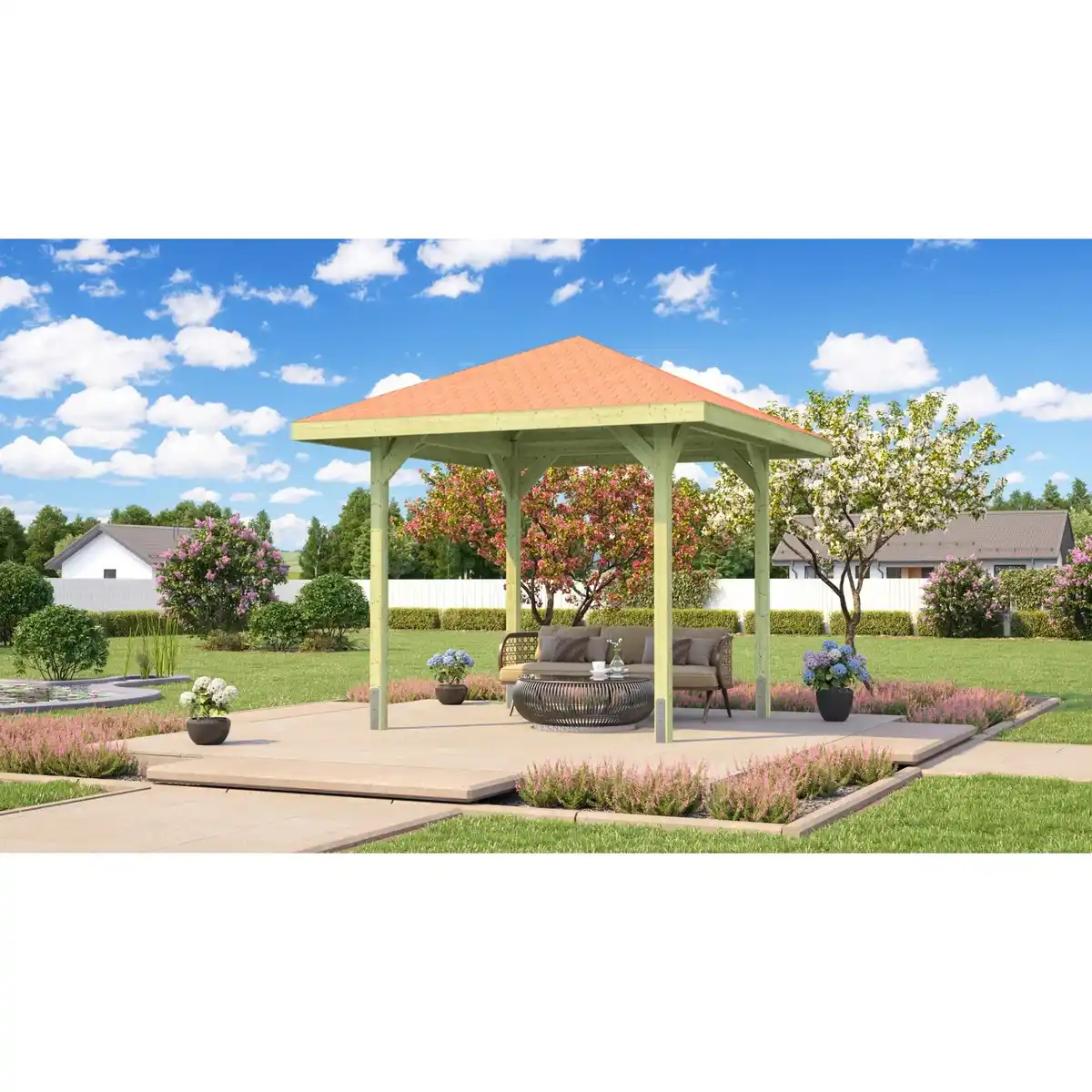 Bild 1 von Weka Pavillon Gartenoase 651 Gr. 1 Sparset 294 cm x 294 cm