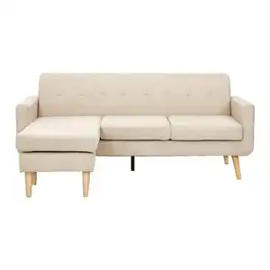 Wohnlandschaft Tamara Beige Webstoff, Beige