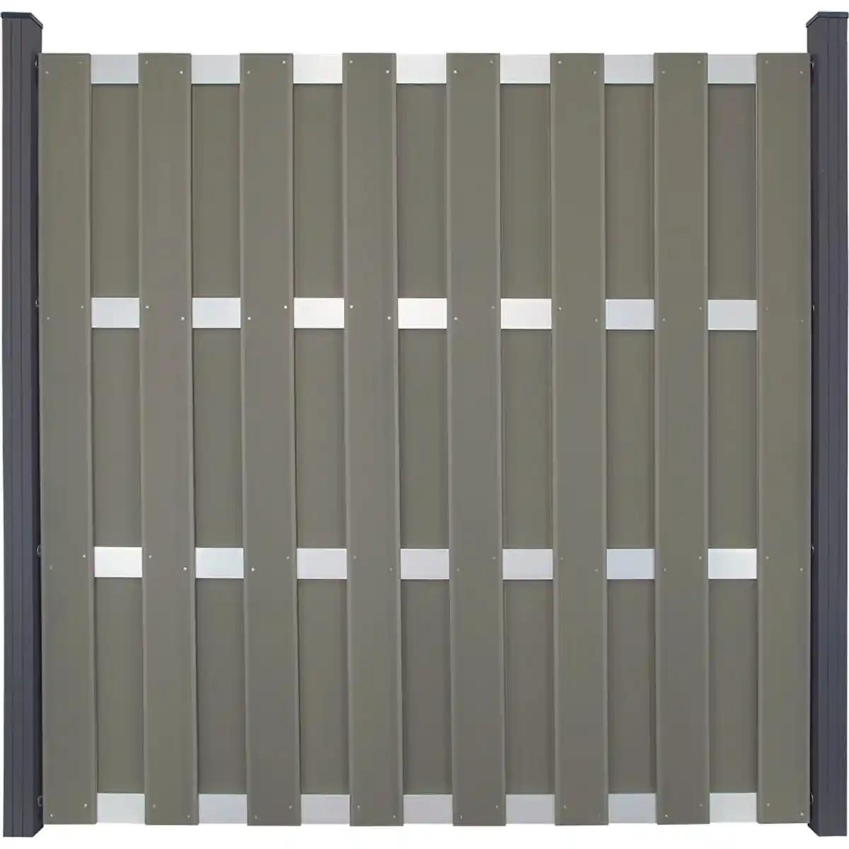 Bild 1 von GroJa Bausatz EV1 Fertigzaun DIY ohne Pfosten 180 cm x 180 cm Hellgrau