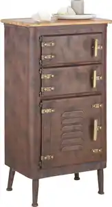 Kommode in Braun/Goldfarben, Braun, Goldfarben