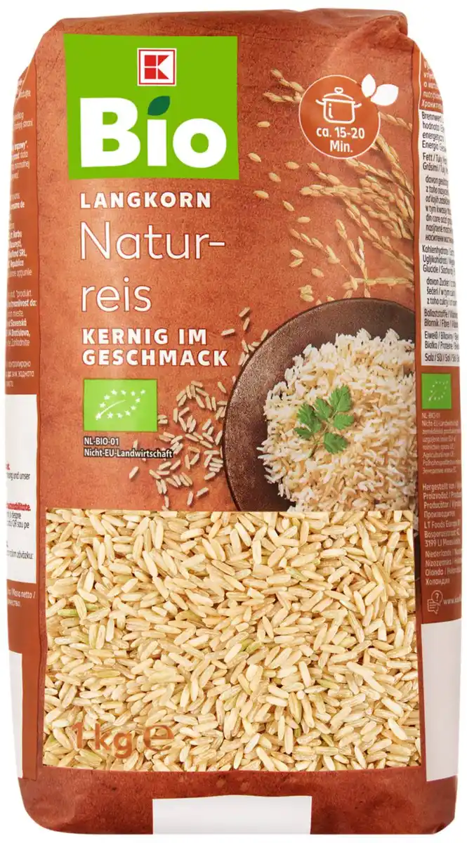 Bild 1 von K-BIO Bio-Langkornreis, 1-kg-Packg.