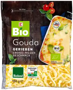 K-BIO Bioland Gouda oder Emmentaler, 150-g-Packg.