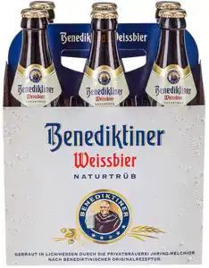 BENEDIKTINER Weißbier, Packg. 6 x 0,5-l-Fl.