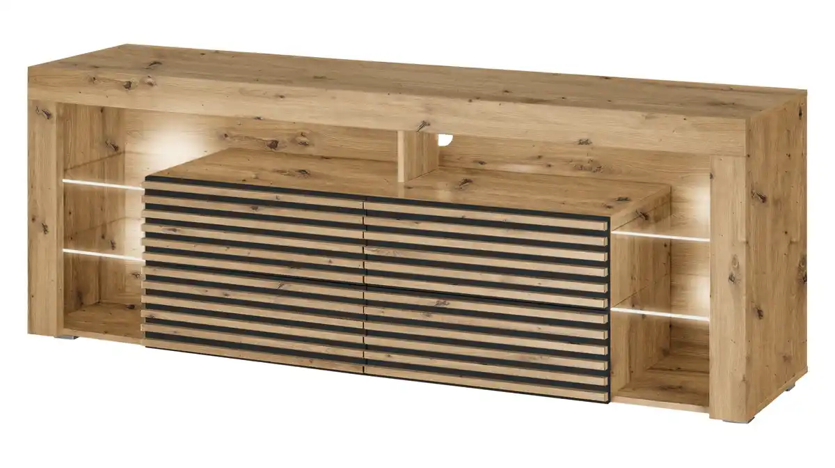 Bild 1 von TV-Lowboard mit Beleuchtung Artisan Eiche - 179 cm - GOAL