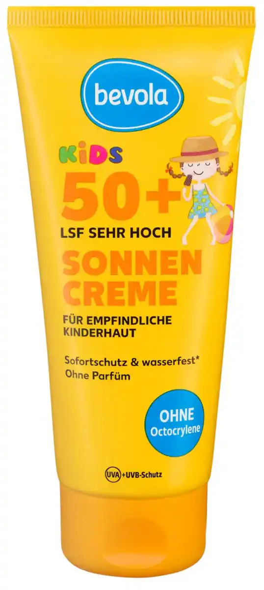 Bild 1 von BEVOLA® KIDS Sonnencreme LSF 50+, 100-ml-Tube