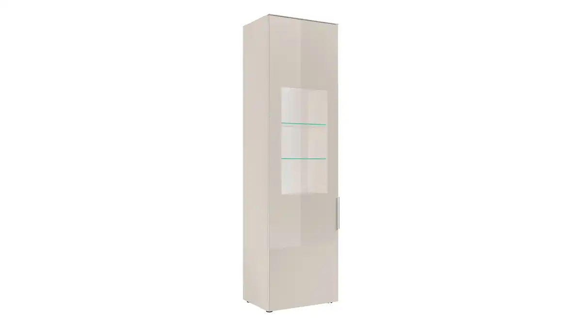 Bild 1 von Vitrine mit Beleuchtung kaschmir-beige Glasfront - 64 cm - SANTORIN