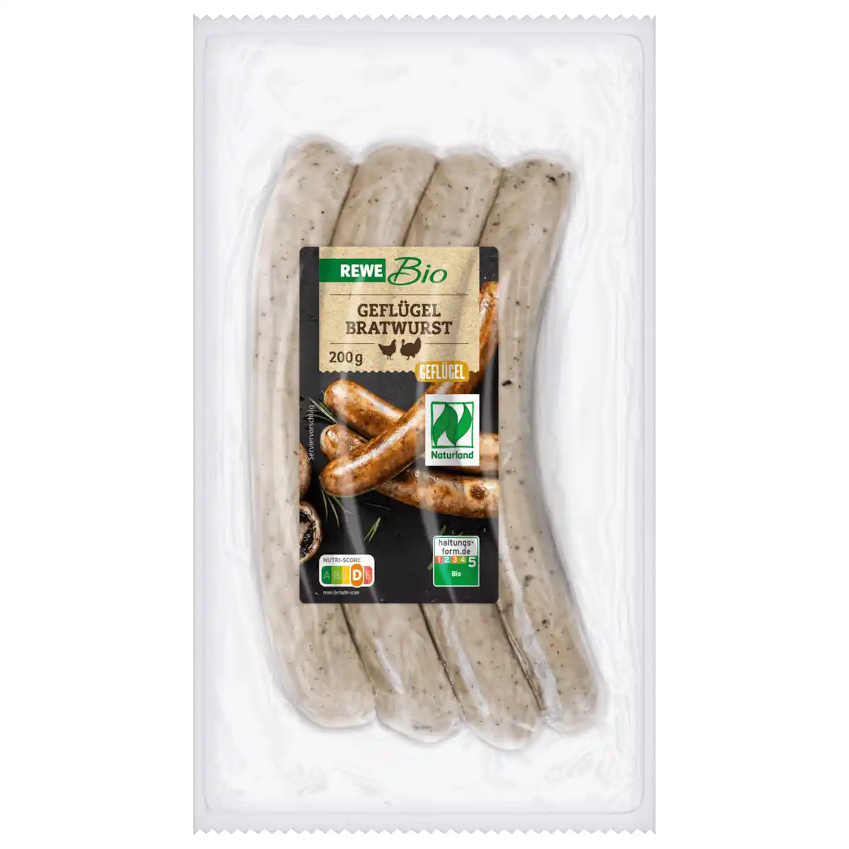Bild 1 von REWE Bio Geflügel Rostbratwurst 200g