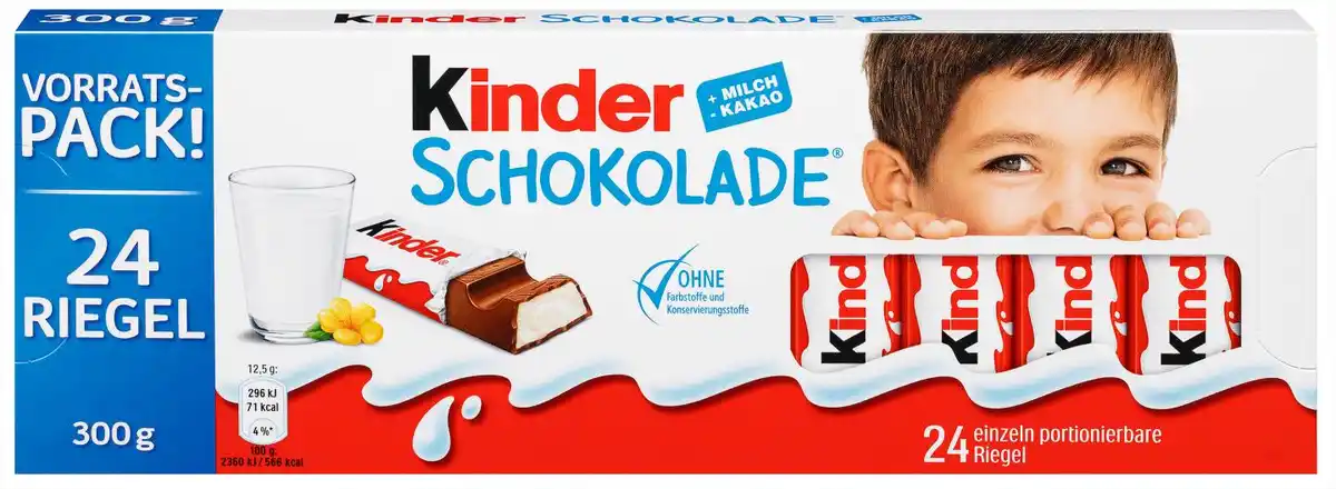 Bild 1 von KINDER oder YOGURETTE Schokoriegel, 24 St. = 300-g-Packg.