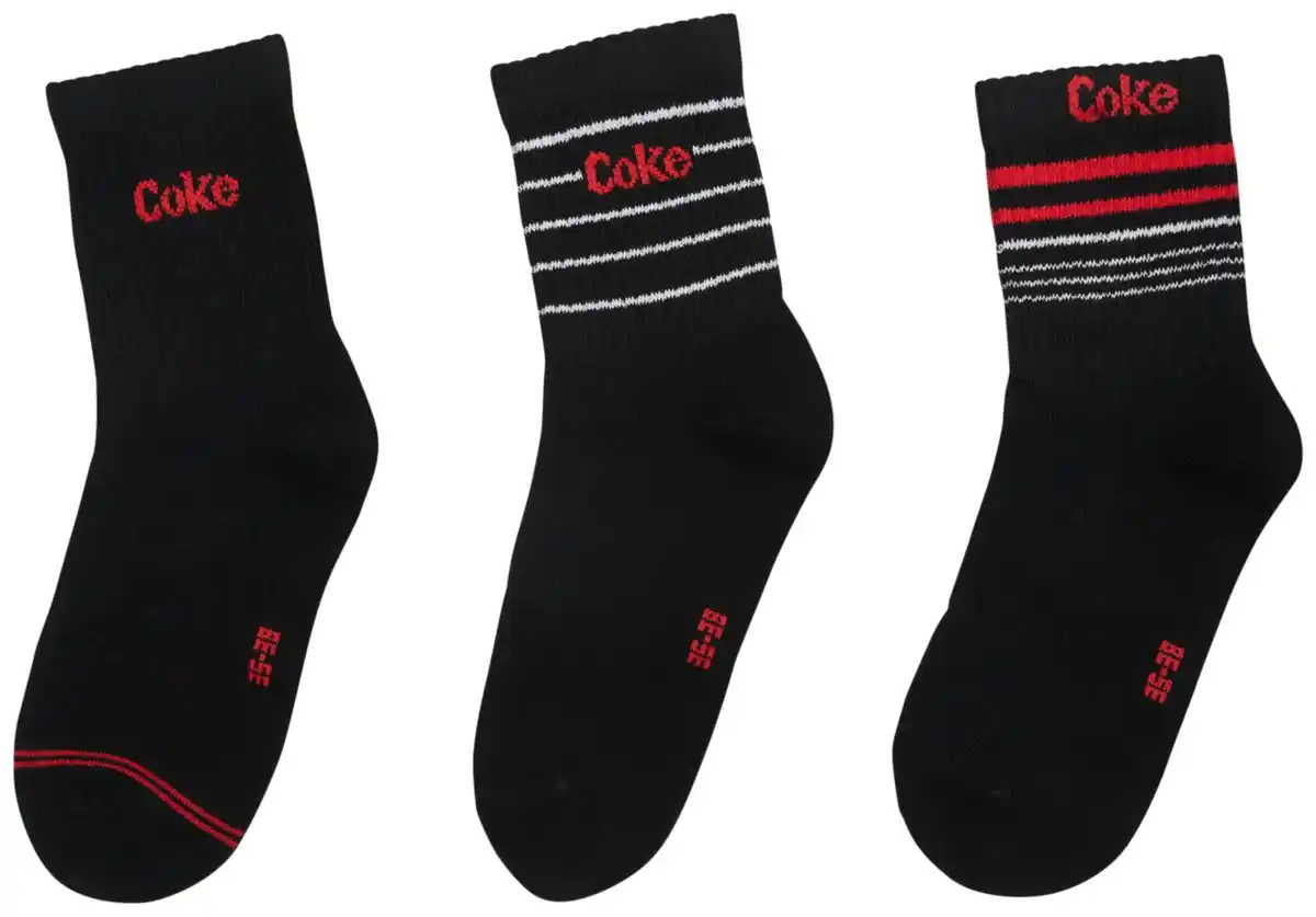 Bild 2 von Quarter-Socken »Coca Cola/Fanta/Sprite«, 3 Paar