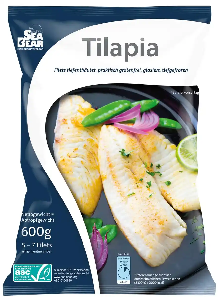Bild 1 von SEA BEAR Tilapiafilets, 5 -7 St. = 600-g-Packg.